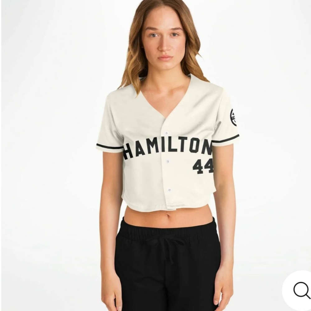 Furious Motorsport Hamilton Off-White Champion Crop Top Jersey #44 GD Cond* Med
